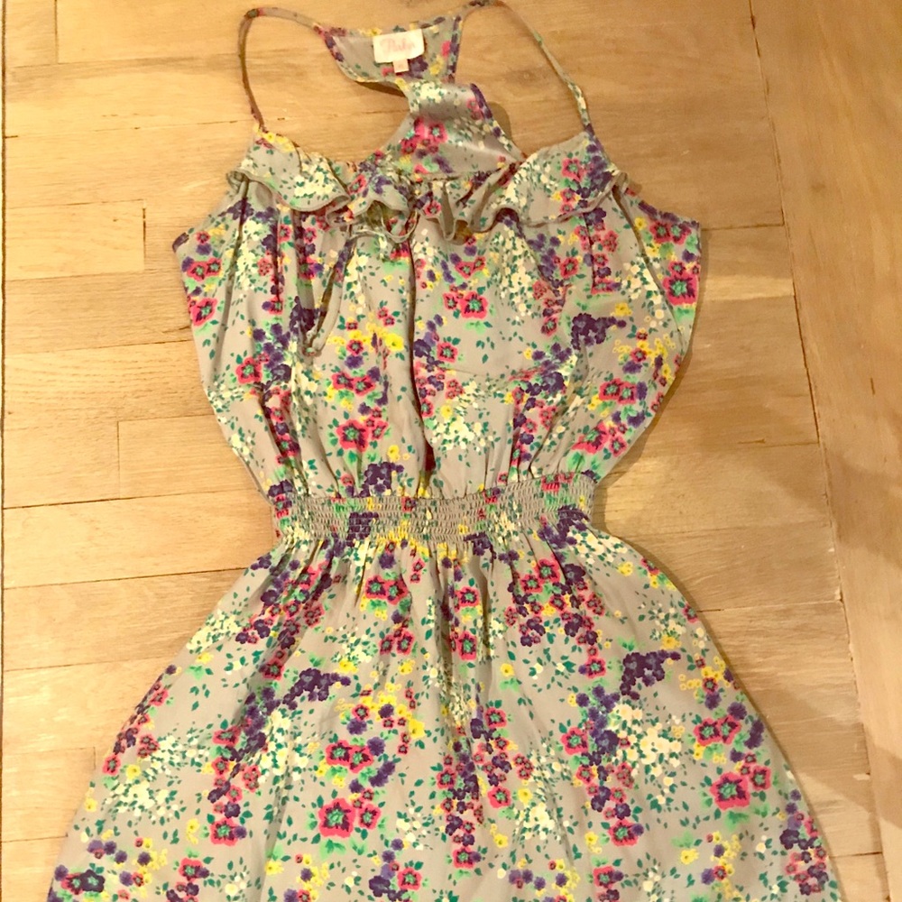 Parker Silk Flowery Dress Racerback